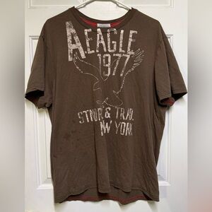 American Eagle Outfitters Brown Graphic Tee